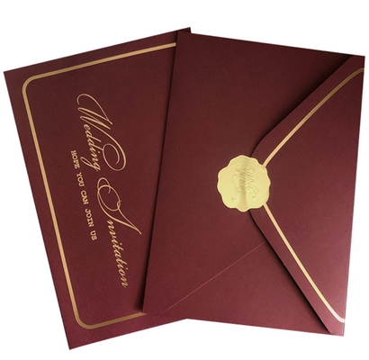Luksusowe czerwone koperty na prezent ślubny 5x7 4x6 ze składanymi zaproszeniami