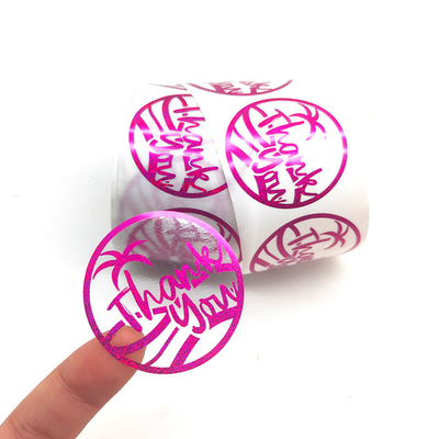 Pantone Rose Pink Static Circle Naklejki z podziękowaniami Etykiety do wydrukowania dla Twojej firmy