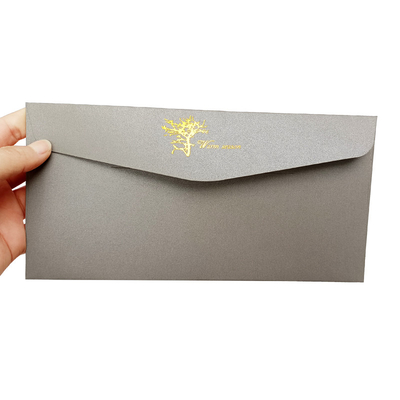 Luksusowa folia Logo Szary pakiet papierowy na urodziny Zaproszenia ślubne na koperty