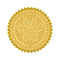 Złoty metaliczny certyfikat Etykiety uszczelniające Nagrody Legalne tłoczenie Naklejki Craft