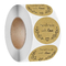 Kraft Paper Circle Dziękuję Etykiety samoprzylepne ze złotym nadrukiem 3 cale