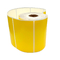 Niestandardowa naklejka samoprzylepna z żółtego papieru termicznego z kodem kreskowym 58 mm