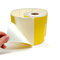 Niestandardowa naklejka samoprzylepna z żółtego papieru termicznego z kodem kreskowym 58 mm
