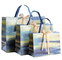 Odm Oil Ręcznie malowane ubrania Torba na zakupy Art Style Kraft Paper Bag 157gsm