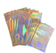 Niestandardowe holograficzne woreczki papierowe z możliwością wielokrotnego zamykania w kolorze tęczy